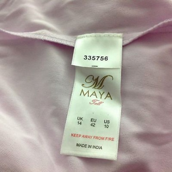 Maya Womens Dress Size 10 Tall Illusion Lilac - Picture 4 of 8